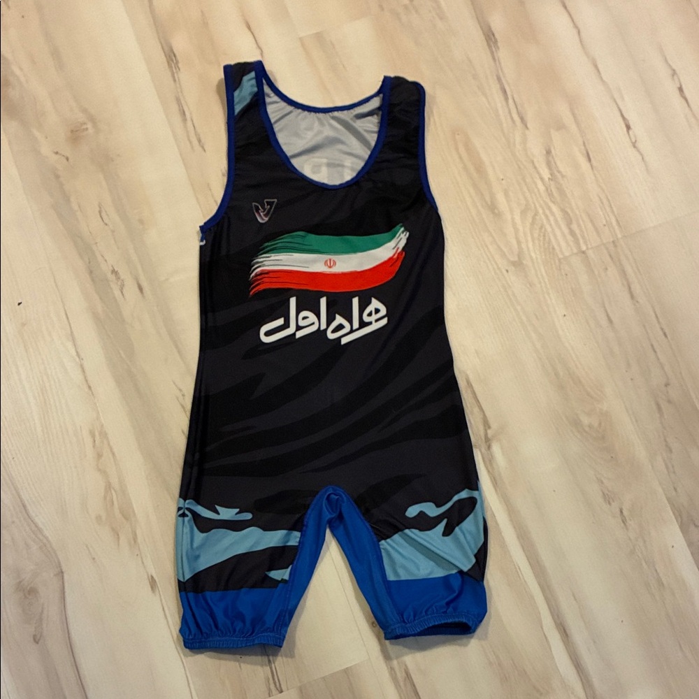 Black and Blue Wrestling Singlet